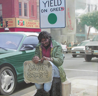 image of a painting by Ronald Williams titled Yield on Green